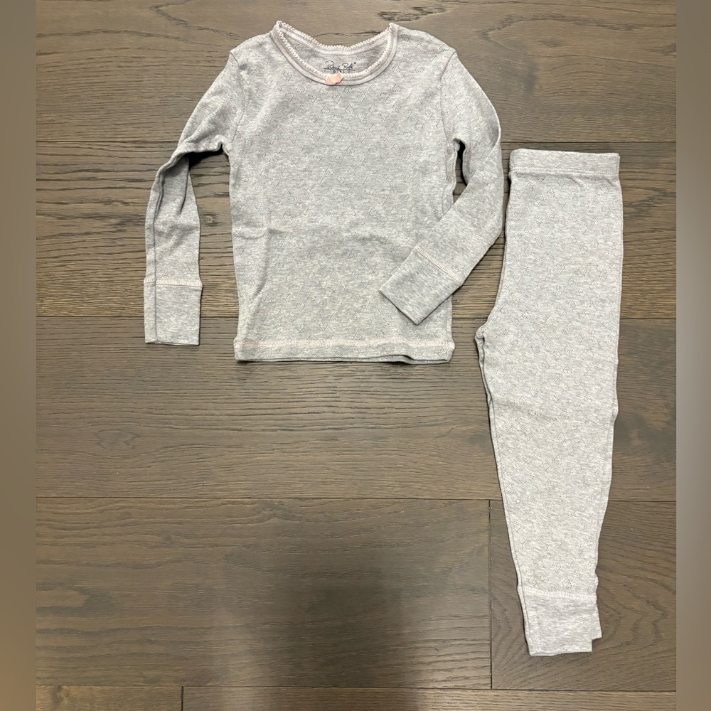 Rene Rofe gray cotton pj set 4T new with tags. Ret $49